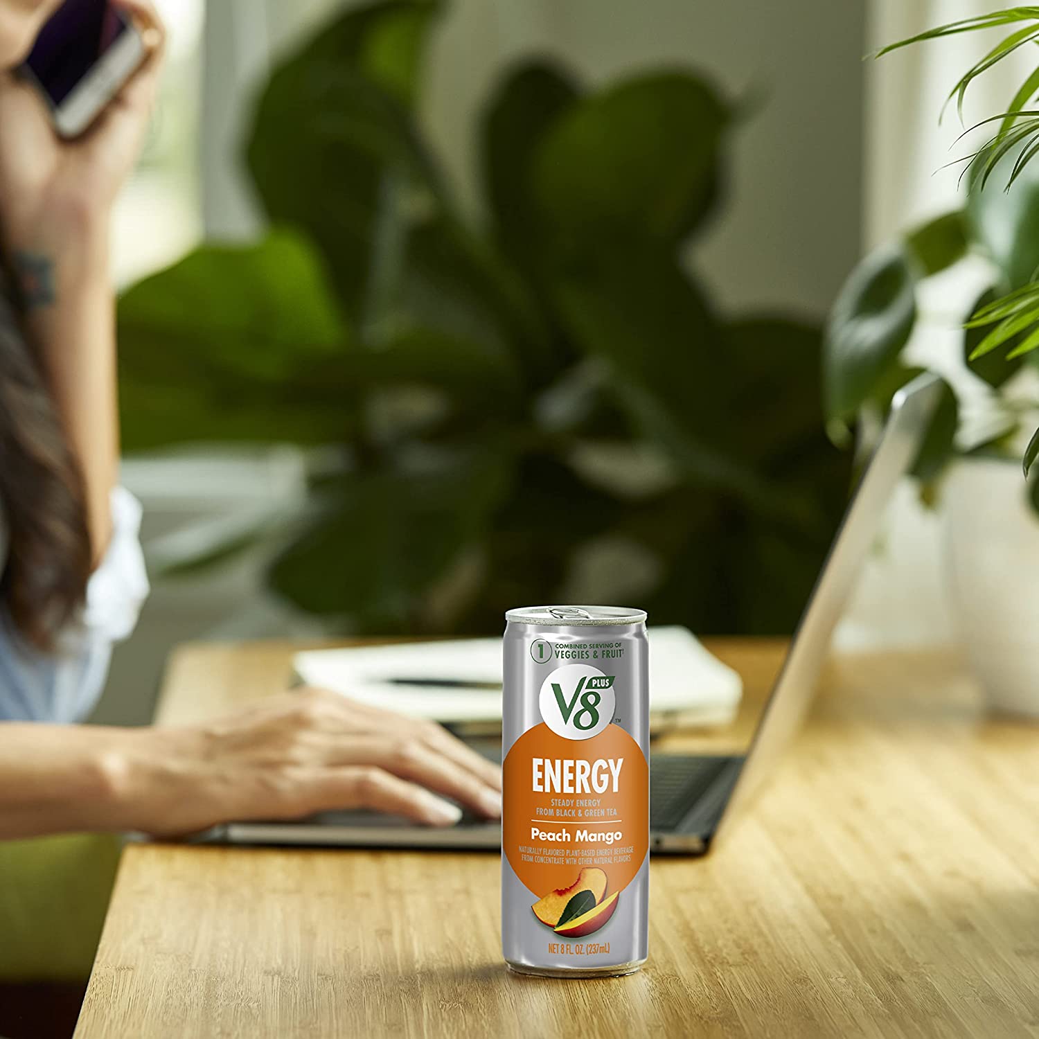V8 +ENERGY Orange Pineapple Energy Drink, 8 Ounce Can (4 Packs Of 6 Cans) - Image 3